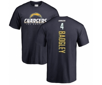 NFL Nike Los Angeles Chargers #4 Michael Badgley Navy Blue Backer T-Shirt