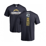 NFL Nike Los Angeles Chargers #42 Uchenna Nwosu Navy Blue Backer T-Shirt