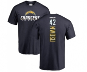 NFL Nike Los Angeles Chargers #42 Uchenna Nwosu Navy Blue Backer T-Shirt