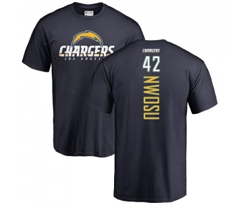 NFL Nike Los Angeles Chargers #42 Uchenna Nwosu Navy Blue Backer T-Shirt