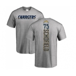 NFL Nike Los Angeles Chargers #75 Michael Schofield Ash Backer T-Shirt