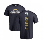 NFL Nike Los Angeles Chargers #75 Michael Schofield Navy Blue Backer T-Shirt