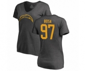 Football Women's Los Angeles Chargers #97 Joey Bosa Ash One Color T-Shirt