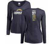 Football Women's Los Angeles Chargers #97 Joey Bosa Navy Blue Backer Long Sleeve T-Shirt