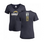 Football Women's Los Angeles Chargers #97 Joey Bosa Navy Blue Backer T-Shirt