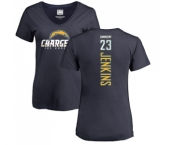 NFL Women's Nike Los Angeles Chargers #23 Rayshawn Jenkins Navy Blue Backer T-Shirt