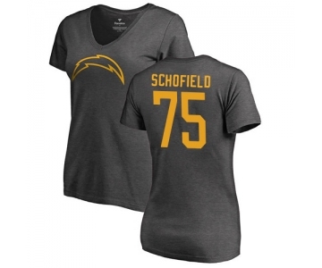 NFL Women's Nike Los Angeles Chargers #75 Michael Schofield Ash One Color T-Shirt