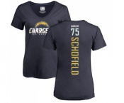 NFL Women's Nike Los Angeles Chargers #75 Michael Schofield Navy Blue Backer T-Shirt