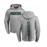 Football Green Bay Packers #12 Aaron Rodgers Ash Backer Hoodie