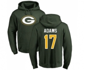 Football Green Bay Packers #17 Davante Adams Green Name & Number Logo Pullover Hoodie