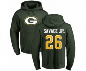 Football Green Bay Packers #26 Darnell Savage Jr. Green Name & Number Logo Pullover Hoodie