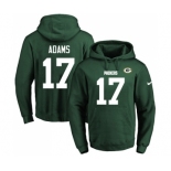 Football Men's Green Bay Packers #17 Davante Adams Green Name & Number Pullover Hoodie