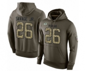 Football Men's Green Bay Packers #26 Darnell Savage Jr. Green Salute To Service Pullover Hoodie