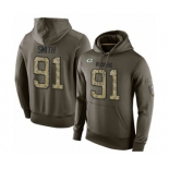 Football Men's Green Bay Packers #91 Preston Smith Green Salute To Service Pullover Hoodie