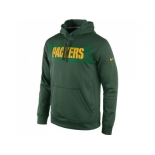 Green Bay Packers Nike Green KO Speed Wordmark Performance Hoodie