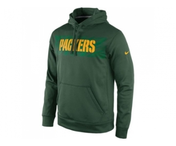 Green Bay Packers Nike Green KO Speed Wordmark Performance Hoodie