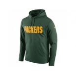 Men Green Bay Packers Nike Green Circuit Wordmark Essential Performance Pullover Hoodie