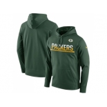 Men's Green Bay Packers Nike Green Sideline Circuit Pullover Performance Hoodie