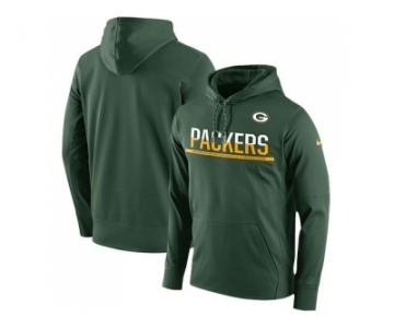 Men's Green Bay Packers Nike Green Sideline Circuit Pullover Performance Hoodie