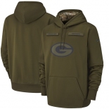 NFL Men's Green Bay Packers Nike Olive Salute to Service Pullover Hoodie