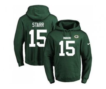 Nike Green Bay Packers #15 Bart Starr Green Name & Number Pullover NFL Hoodie