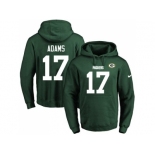 Nike Green Bay Packers #17 Davante Adams Green Name & Number Pullover NFL Hoodie