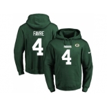 Nike Green Bay Packers #4 Brett Favre Green Name & Number Pullover NFL Hoodie