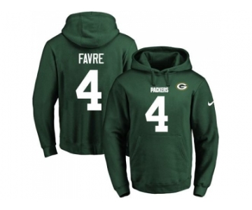 Nike Green Bay Packers #4 Brett Favre Green Name & Number Pullover NFL Hoodie