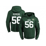 Nike Green Bay Packers #56 Julius Peppers Green Name & Number Pullover NFL Hoodie