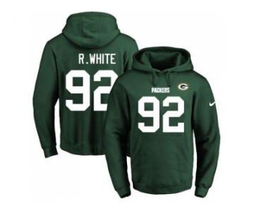 Nike Green Bay Packers #92 Reggie White Green Name & Number Pullover NFL Hoodie