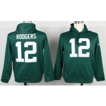 nike nfl jerseys green bay packers #12 aaron rodgers green[pullover hooded sweatshirt]