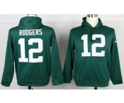 nike nfl jerseys green bay packers #12 aaron rodgers green[pullover hooded sweatshirt]