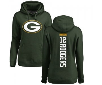 Football Women's Green Bay Packers #12 Aaron Rodgers Green Backer Hoodie