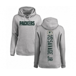 Football Women's Green Bay Packers #26 Darnell Savage Jr. Ash Backer Hoodie