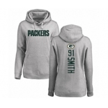 Football Women's Green Bay Packers #91 Preston Smith Ash Backer Hoodie