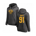 Football Women's Green Bay Packers #91 Preston Smith Ash One Color Pullover Hoodie