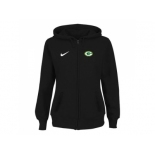 Women Green Bay Packers Stadium Rally Full Zip Hoodie Black