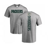 Football Green Bay Packers #12 Aaron Rodgers Ash Backer T-Shirt