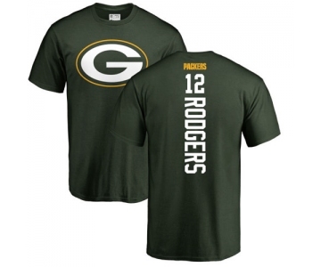 Football Green Bay Packers #12 Aaron Rodgers Green Backer T-Shirt