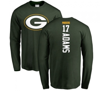 Football Green Bay Packers #17 Davante Adams Green Backer Long Sleeve T-Shirt