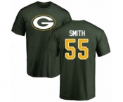 Football Green Bay Packers #55 Za'Darius Smith Green Name & Number Logo T-Shirt