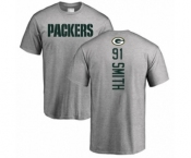 Football Green Bay Packers #91 Preston Smith Ash Backer T-Shirt