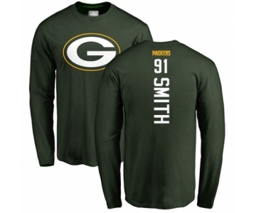 Football Green Bay Packers #91 Preston Smith Green Backer Long Sleeve T-Shirt