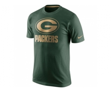 Men's Nike Green Bay Packers Championship Drive Gold Collection Performance T-Shirt Green