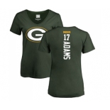 Football Women's Green Bay Packers #17 Davante Adams Green Backer T-Shirt