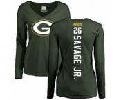 Football Women's Green Bay Packers #26 Darnell Savage Jr. Green Backer Long Sleeve T-Shirt