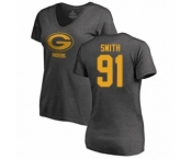 Football Women's Green Bay Packers #91 Preston Smith Ash One Color T-Shirt