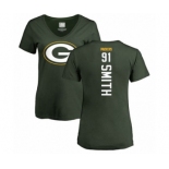 Football Women's Green Bay Packers #91 Preston Smith Green Backer T-Shirt