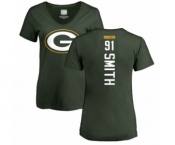 Football Women's Green Bay Packers #91 Preston Smith Green Backer T-Shirt