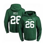 Football Men's New York Jets #26 Le'Veon Bell Green Name & Number Pullover Hoodie